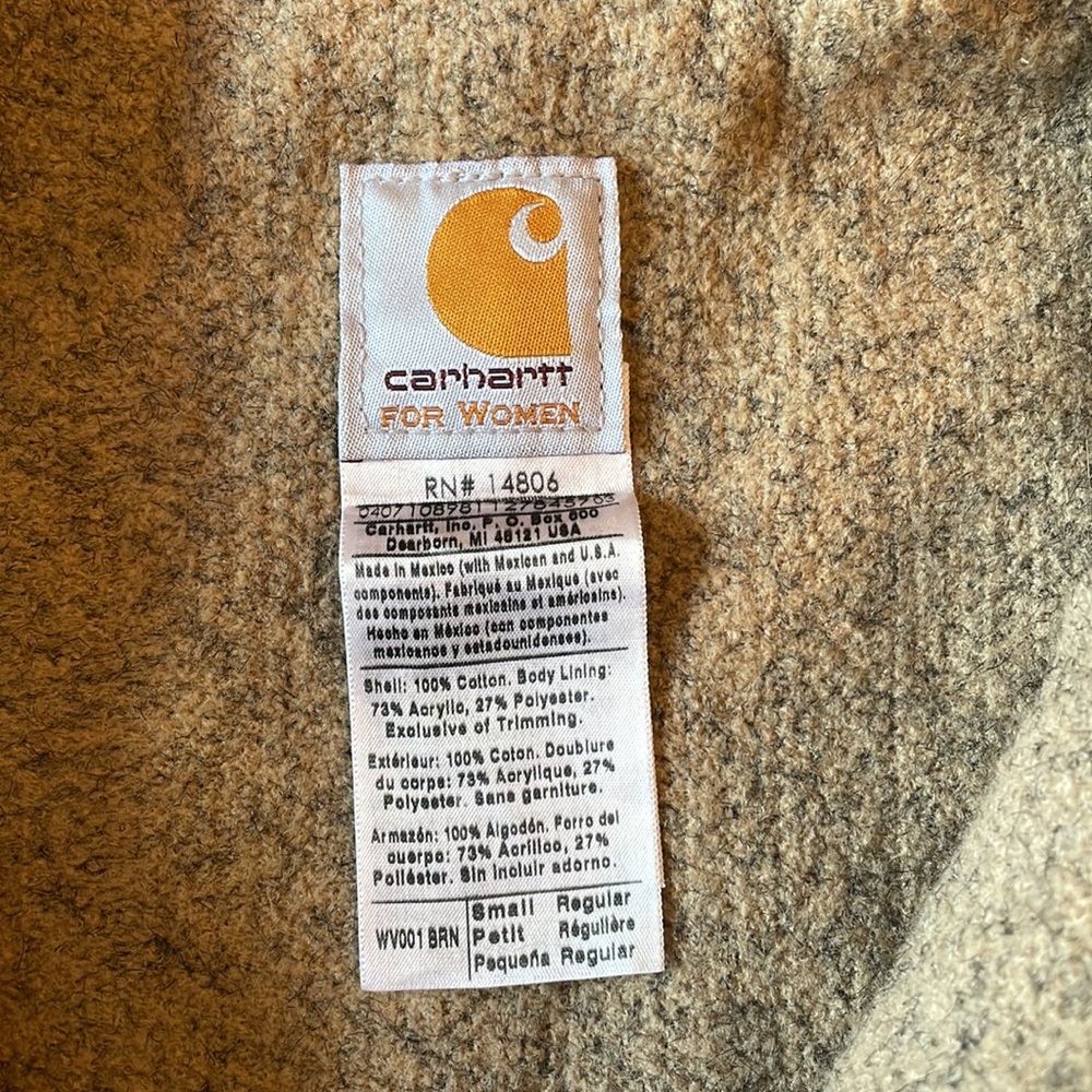 Vintage wool lined Carhartt Womens Vest - size small. Great condition - Picture 5 of 7